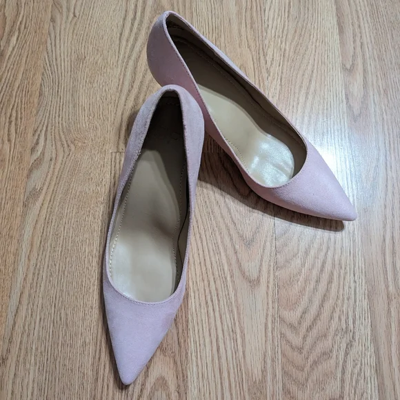 Women's JustFab Khloy Pink Suede Pumps Size 8.5 - Picture 4 of 4
